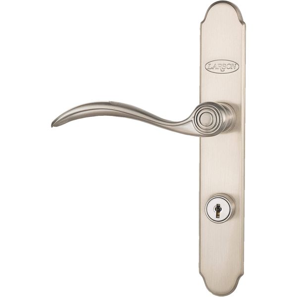 Larson 20297817 QuickFit Curved Handle Set With Keyed Deadbolt Lock (Fits Larson Storm Doors With QuickFit Lockset), Brushed Nickel (NOT Designed as Replacement Handle for Existing Locks)