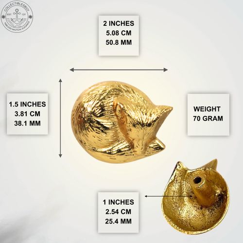 collectiblesBuy Shiny Brass Sleeping Fox Cabinet Knobs – Animal Drawer Pulls for Room, Cupboard, Closet, Dresser & Furniture Hardware | Wood Decor Knob Set (Pack of 3)