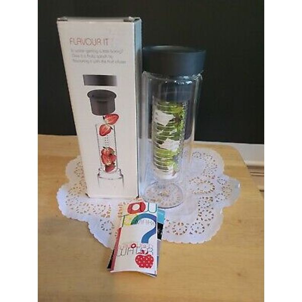 Asobu Flavor It Glass Water Bottle With Fruit Infuser New In Box