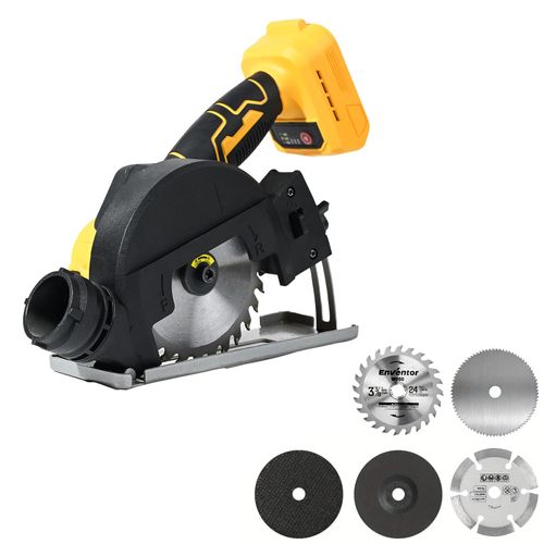 4-inch brushless compact circular saw, suitable for DeWalt 20V battery, adjustable protection angle, 4 adjustable gears, 20000RPM/min, suitable for home decoration, board, stone, tile cutting