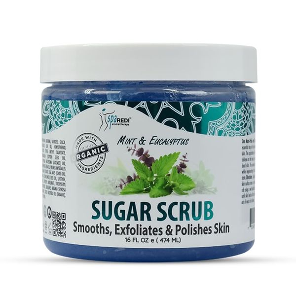 Spa Redi Sugar Body Scrub Mint & Eucalyptus 16 oz