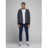 Herren Jack & Jones Basic Longsleeve Dünner Rundhals Pullover JJEBASIC Langarm Jersey Shirt, Farben:Weiß, Größe Pullover:XS