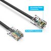 Cat6 Ethernet Cable 550MHZ UTP Bare Copper No Boot Network Patch Cable with Connector – High-Speed Internet Cable LAN Wire for Computer Networks. (1ft, Black)