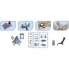 Doyusha DPM-StF-1 Deformed Plastic Model Series, Military, Stealth Fighter Figure, Includes Tan, Color Coded Plastic Model