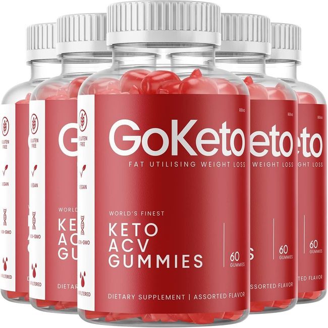 Rillvo (5 Pack) Go Ketos Gummies, GoKetos (300 Gummies)