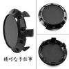 4pcs Outer Diameter 75mm Inner Diameter 68mm Black ABS Center Hub Caps