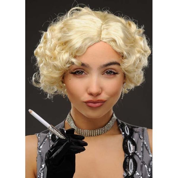MagicBox Womens 1920s Blonde Curly Flapper Girl Wig