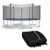 16FT Replacement Trampoline Safety Enclosure Net w/ Zipper & Protection Buckles
