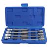 US Pro 1373 8pc 3/8''dr Star Bit Socket, Long Torx Tamper, Security Set T25-T60, Blue
