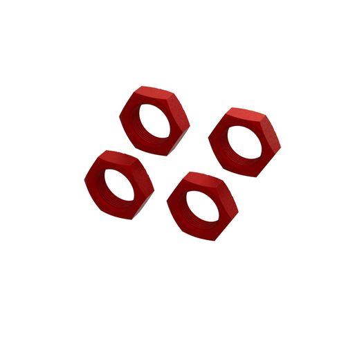 ARRMA Aluminum Wheel Nut 24mm, Red (4), ARA310929