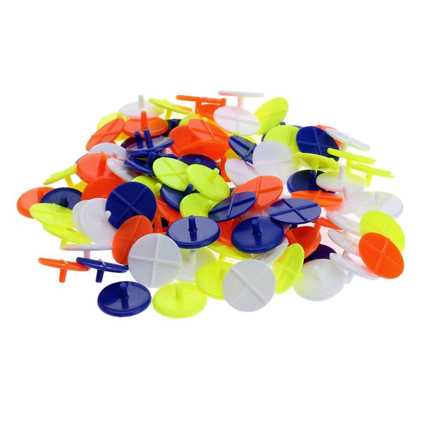 100 Pcs Golf Ball Tees Position Marker Round Cross Plastic Assorted Markers