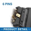 A ABSOPRO 6 Pin Car Door Window Power Electric Control Switch Plastic Black