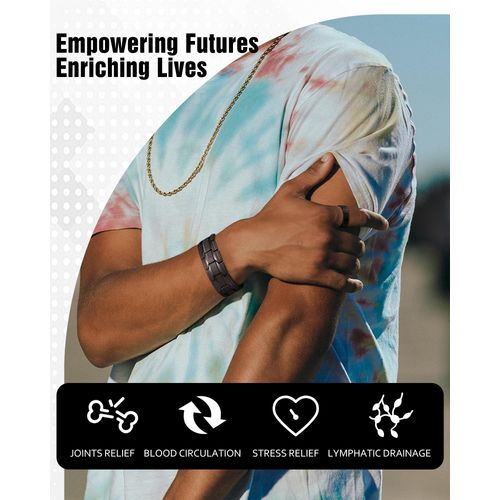 Jecanori 3X Lymph Drainage Copper Magnetic Bracelet for Men, Copper Bracelet with 57pcs Ultra Strength Magnets(3500 Gauss). Adjustable Wristband Brazaletes with Removal Tool&Jewelry Gift Box