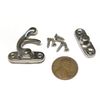 25 Sets M Silver latch hook Hinge small  Antique wood box Catch Decorative b14