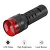 sourcing map 2pcs AC 220V Pilot Light Indicator Flashing Alarm with Buzzer, Panel Mount 16mm Red LED