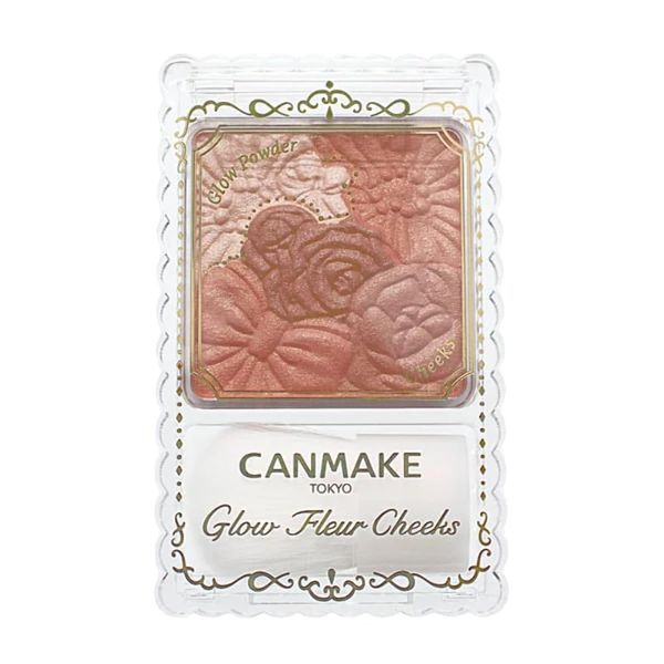 Canmake Glow Fleur Cheeks Blush 12 Cinnamon Latte Fleur, 0.2 oz. (6.1 g)
