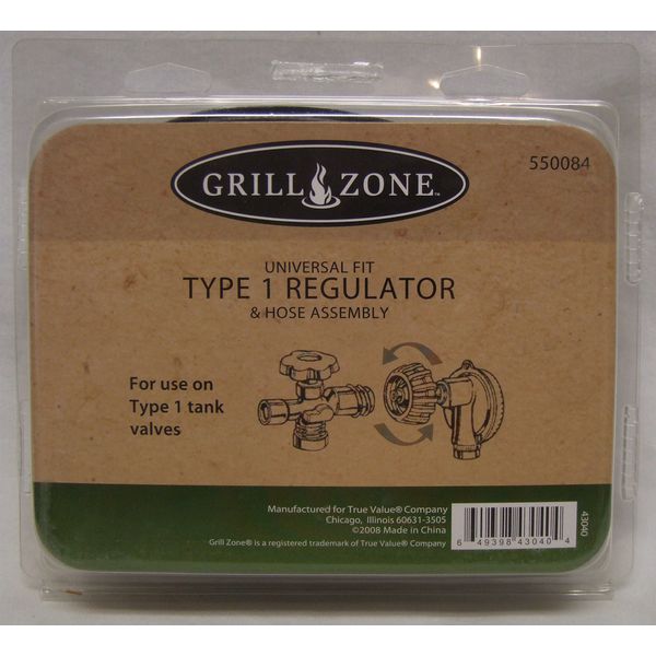 Grill Zone 43040 Grill Hose and Type 1 Regulator Assembly