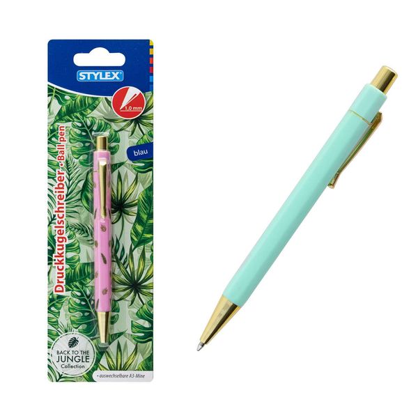 2 x "Back to Jungle" ballpoint pens / 2 different colours