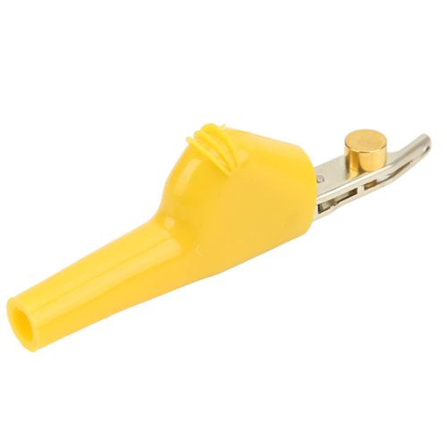 Electrical Test Clips Clip Telecom Communication Test Clamp Replacement with Stripping Needle 25mm Opening J.60043(Yellow)