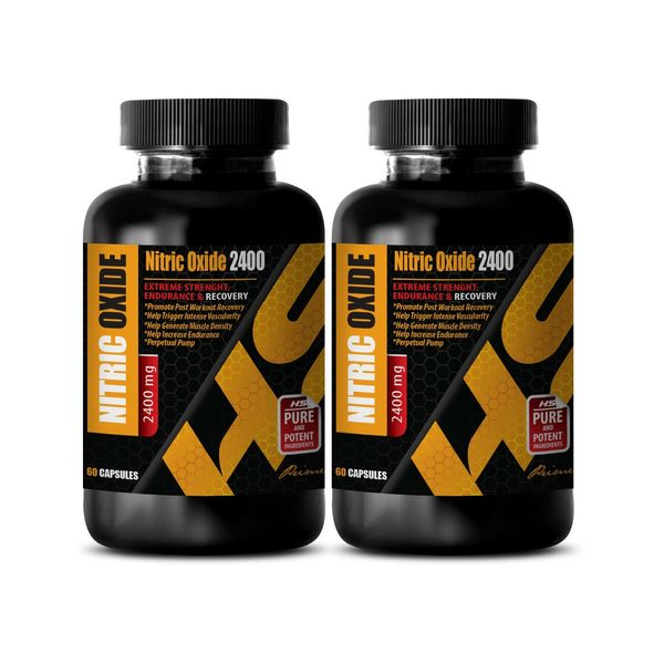 nitric oxide supplement - NITRIC OXIDE 2400 - muscle gainer - 2 Bottles