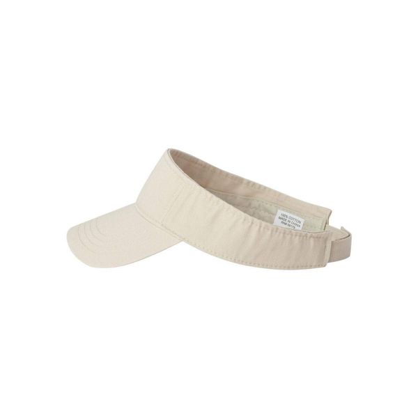 Valucap - Bio-Washed Visor - VC500 - Adjustable - Stone