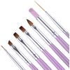 HappyHome Nail Brush Set, Round, Ultra Fine Liner, French Nail Art Brush, Gel Nail Brush, Set of 7
