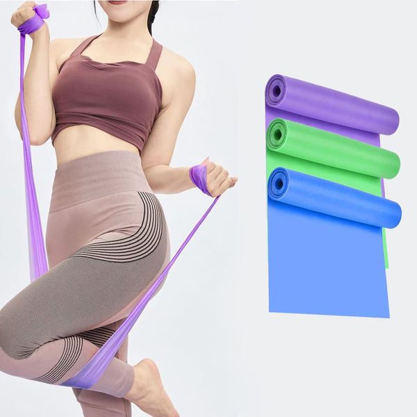 3-piece set daily stretching latex band Pilates yoga band, purple+green+blue