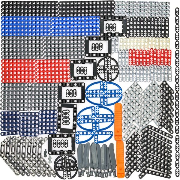 TEESE 282pcs Technic Beam Frame Brick Set Rotor Helicopter Minifigure Brick Separator, Compatible with Lego Technic Parts, Bulk Blocks for MOC Technic Projects (Random Color)