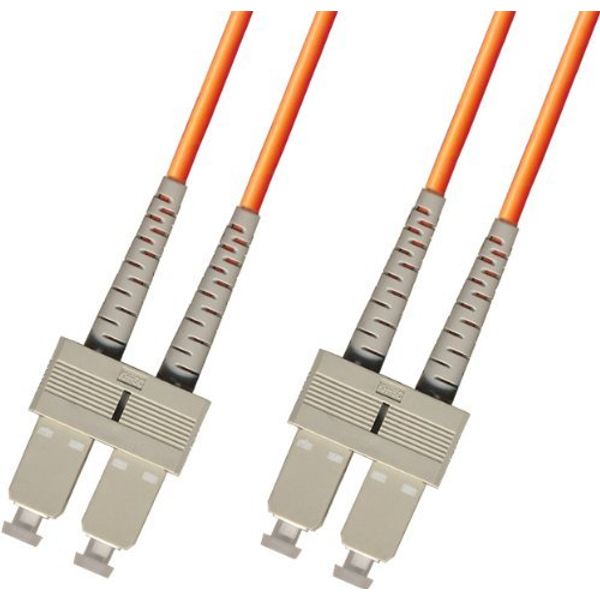 2 Meter OM1 Multimode Duplex Fiber Optic Cable (62.5/125) - SC to SC - Orange