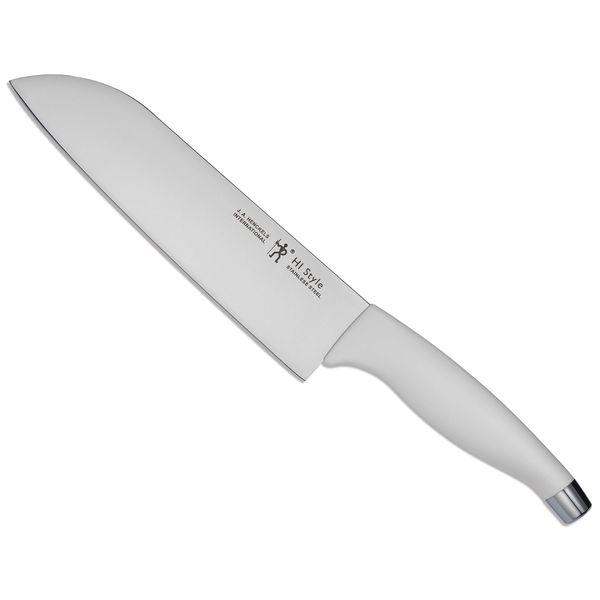 Henckels 16707-481 HI Style Santoku Knife, White, 7.1 inches (180 mm), Made in Japan, Stainless Steel, Dishwasher Safe, Made in Seki City, Gifu Prefecture, Authorized Japanese Retail Product