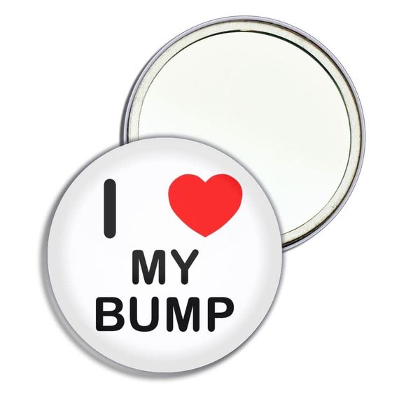 I Love My Bump - 77mm Round Compact Mirror