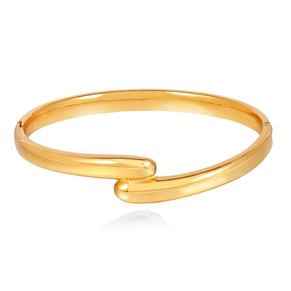MILAKOO 4mm Minimalist Gold Teardrop Bangle Bypass Hug Statement Stackable Bracelets Gifts for Her