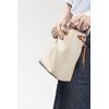 TTArtisan Leather Style Drawstring Lens Bag - Beige with Brown Accents