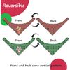 Christmas Dog Bandanas 2 Pack 4 Pattern Reversible Adjustable Winter Holiday ...
