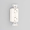 American Denki 3110HD-L5 Double Horizontal Embedded Outlet Hook Type, 2 Pieces, White