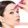 NUOMI 2 Pack Eyebrow Tweezers Double Ends Stainless Steel Tweezers Makeup Tools with Slant/Pointed Tips for Removing Facial Hair, Ingrown Hair, Pink and Black