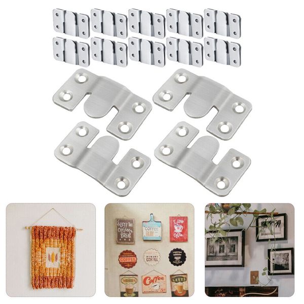 15 Pairs Wall Mount Heavy Duty Mirror Hangers Shelf Bracket Hangers