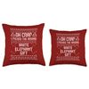 Oh Crap, Wrong White Elephant, Funny Ugly Christmas Throw Pillow