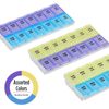 EZY DOSE 2X Large Weekly AM PM Pill Organizer 7 Day with Locking Compartments