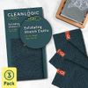 Cleanlogic Body Exfoliating Cloth, Stretchy Sport Exfoliator Bath and Shower Washcloths Ideal for Post-Workout Cleanse, Daily Skincare Tool, 3 Count Value Pack