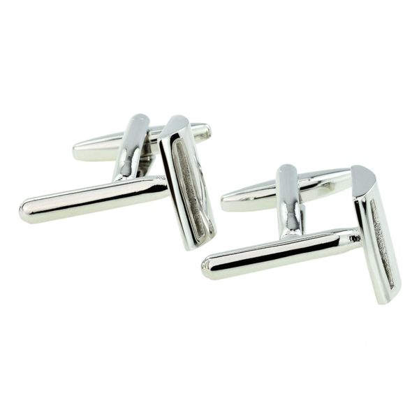 Retro Style Safety Razor Design Cufflinks in a Personalised Engraved Cufflink Box