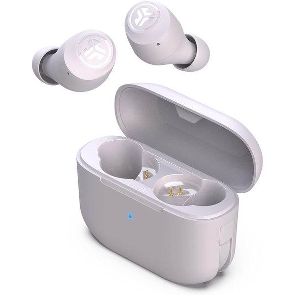 JLab Go Air Pop True Wireless Earbuds, In Ear Headphones, Bluetooth Earphones, Ear Buds with 32H Playtime, Bluetooth Earbuds with Microphone, USB Charging Case, Dual Connect, EQ3 Sound, Lilac