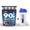 Nutrisport 90+ Protein 908g + Shaker Bottle (Strawberry)