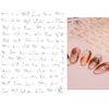 LANODO Nail Stickers, 5 Pieces, Alphabet 3D, Rose Book, English Letters, English, Alphabet, Beautiful, Nail Stickers, DIY, Love (1065)