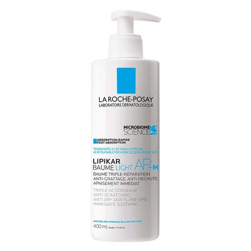 La Roche-Posay Lipikar Baume Light AP+M, Replenishing Lotion for Neurodermatitis and Dry Skin, Quick Absorption, No Fragrances, for Babies from 3 Months, Children and Adults, 400 ml
