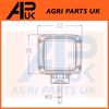 2X Work Light Lamp Square Replacement for JCB 2CX 3CX 4CX Mini Backhoe 700/38800 & Cable