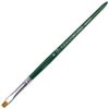 Fuji Kolinsky Sable Brush (Short Flat Shaped, Green Handle) Size # 6