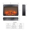 26'' Infrared Electric Fireplace Insert Ultra Thin Heater 1400W Realistic Flame