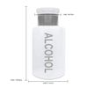 Beauticom 12 Oz Gray Push Down Alcohol Labeled Dispenser Empty Bottle