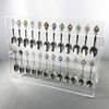 Ikee Design Premium Acrylic Souvenir Spoon Display Case, Wall Mountable Spoon Collections Organizer Storage Holder, Tea Spoon Storage Display Box, 13 7/8”W x 1 3/4”D x 10 7/8" H